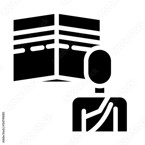 people go on pilgrimage solid icon