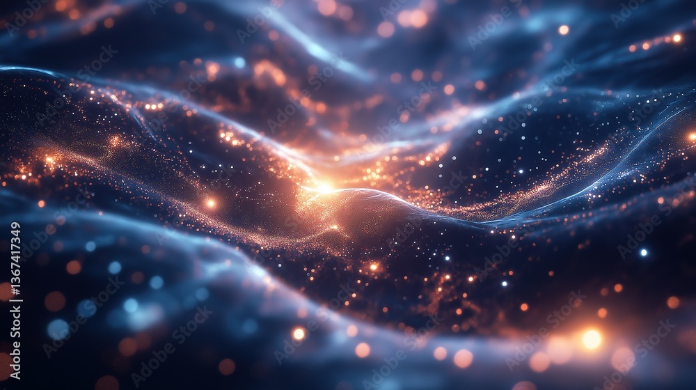 Cosmic filaments stretch across a starry expanse, embodying the vast scale of the universe. Cosmic filaments stretch across a starry expanse, embodying the vast scale of the universe.