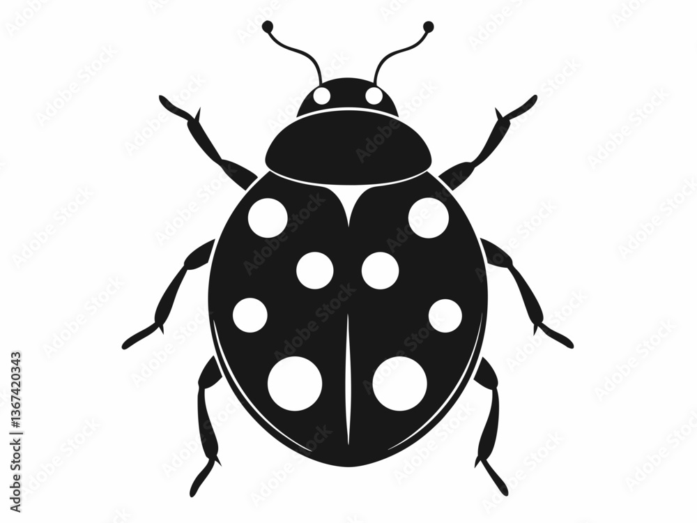 Black and white ladybug silhouette. ladybug icon clipart. Black and white ladybug silhouette. ladybug icon clipart.