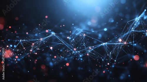 Abstract digital network connection. (1)