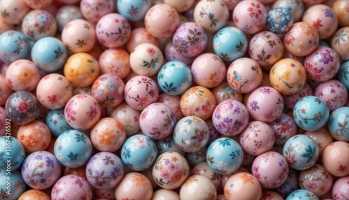 Decorative Floral Spheres in Pastel Colors