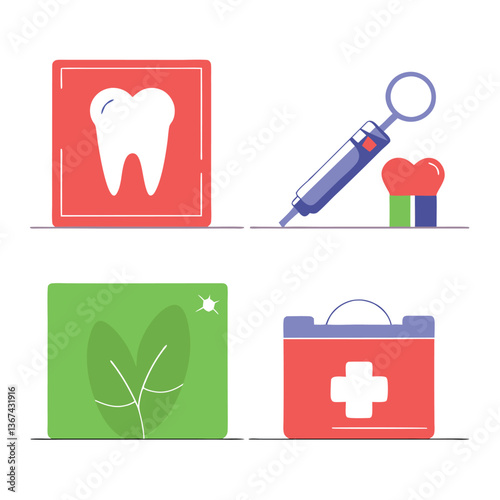 Dental x-ray tooth icon dental drill minimalist. 