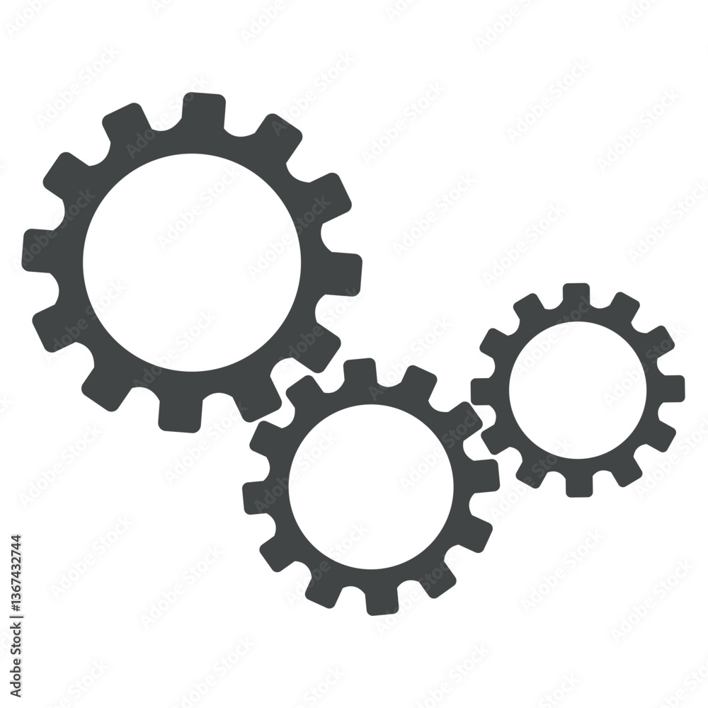 Gear icon vector, repair, setting, cogwheel icon vector in trendy flat style illustration isolated on white background. Gear icon vector, repair, setting, cogwheel icon vector in trendy flat style illustration isolated on white background.