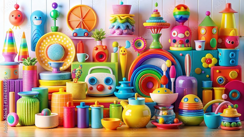Fototapeta premium Colorful Internet Clipart Collection: Fun Designs for Websites & Projects