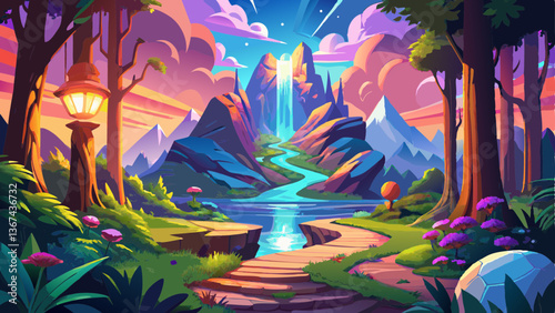 Step into a world of enchantment and wonder with a stunning, hyper-realistic image of nature that captures the essence of its magical beauty. Created using generative