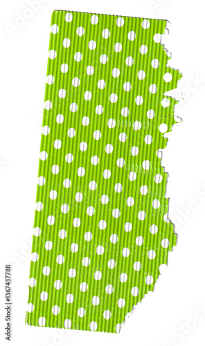 Green Ripped Paper Scrapbook Polka Dot Pattern