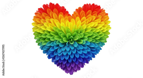 Isolated Rainbow Heart