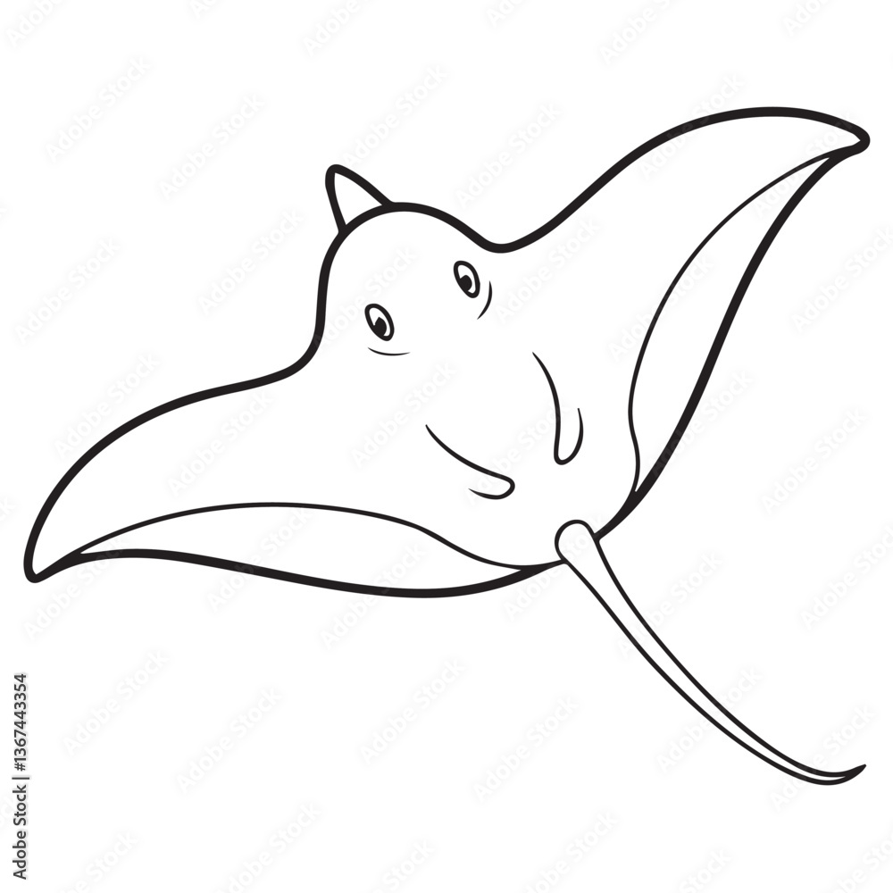 Vector illustration of string ray Vector illustration of string ray