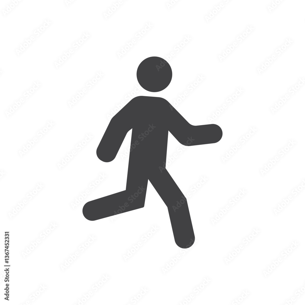 Walking man icon in flat style. People vector illustration on isolated background. Transport sign business concept. Walking man icon in flat style. People vector illustration on isolated background. Transport sign business concept.