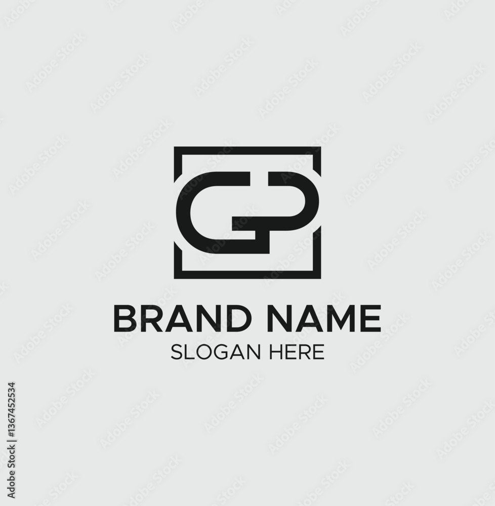 Letter GP monogram logo with vector template design Letter GP monogram logo with vector template design