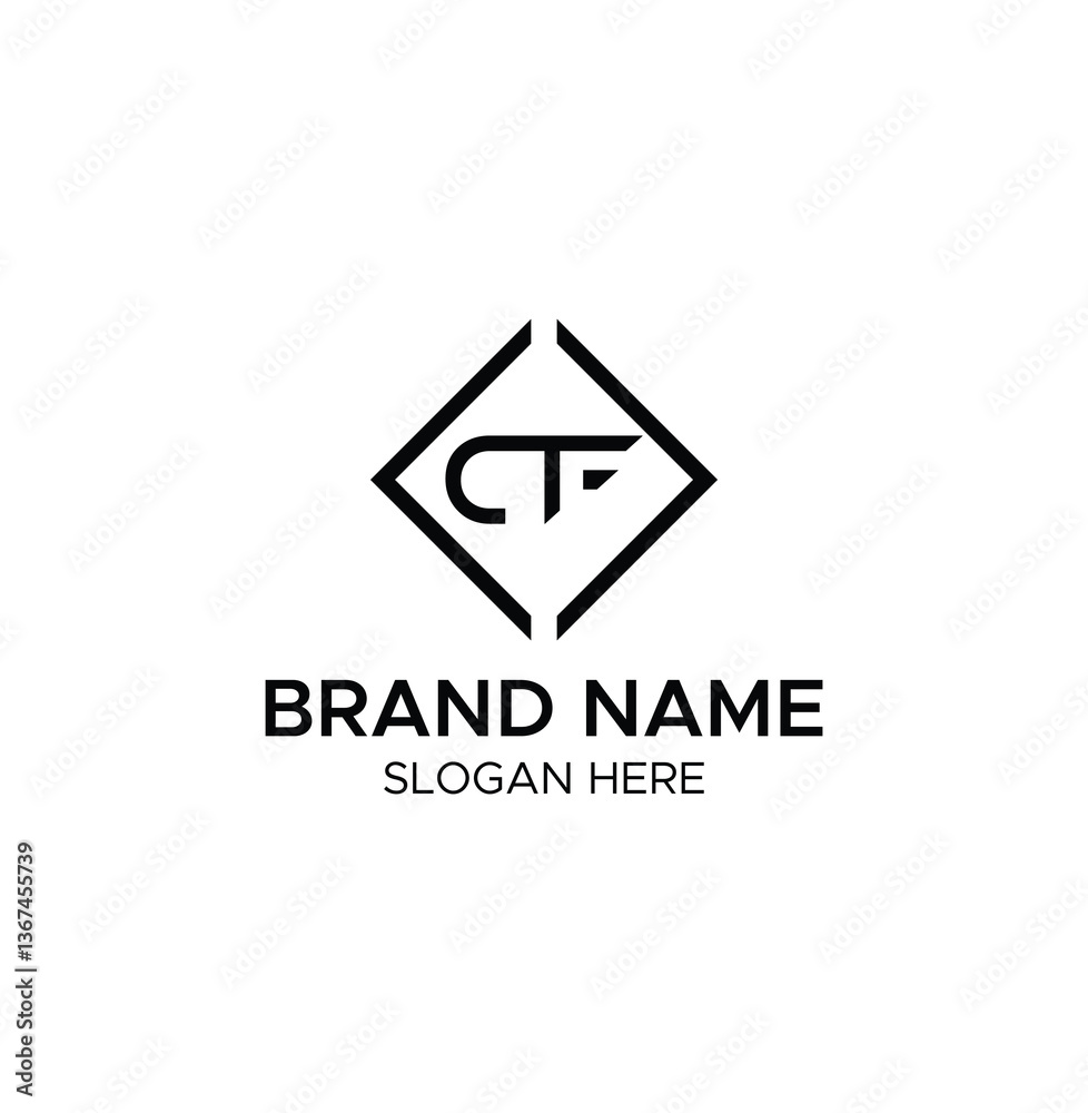 CF monogram logo with vector template design CF monogram logo with vector template design