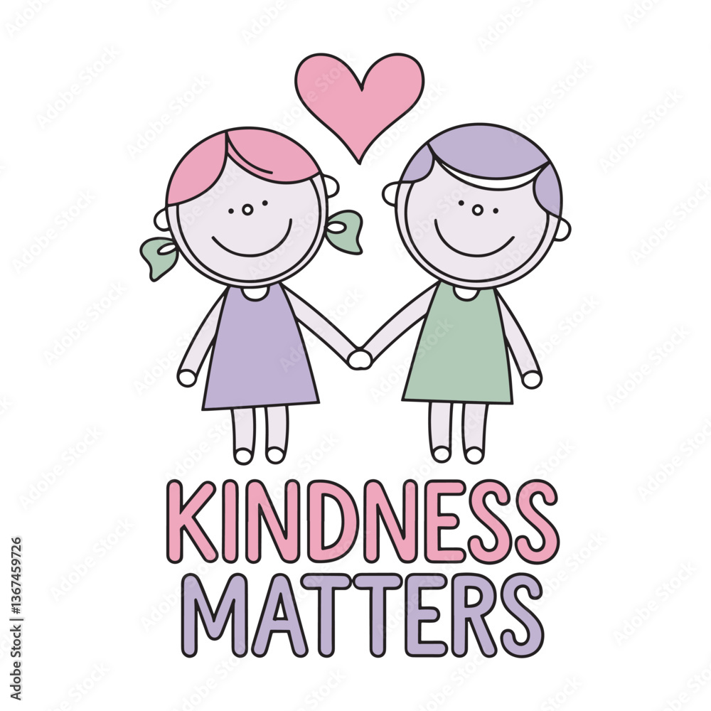 Kindness Matters T Shirt Design Kids Holding Hands Kindness Matters T Shirt Design Kids Holding Hands