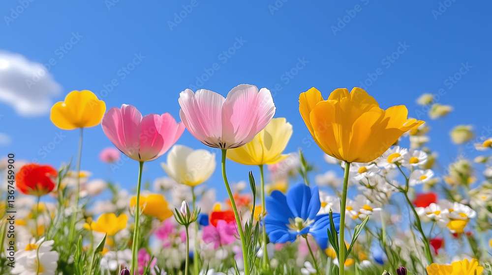 Fototapeta premium red and yellow tulips