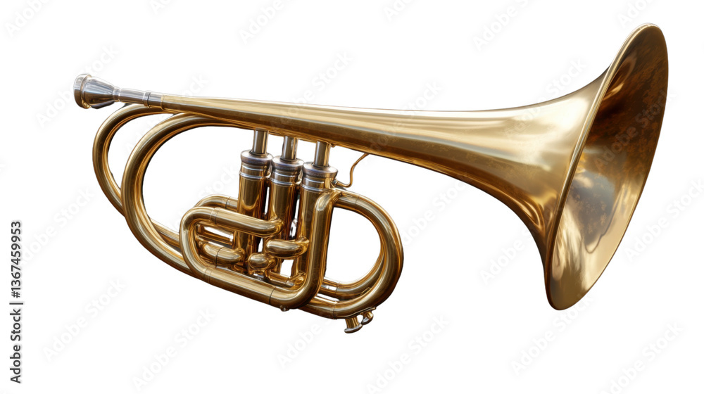 Obraz premium brass trumpet isolated on white