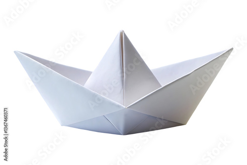 paper boat isolated on transparent background photo