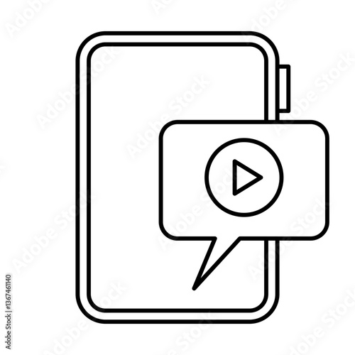 Mobile video Outline icon
