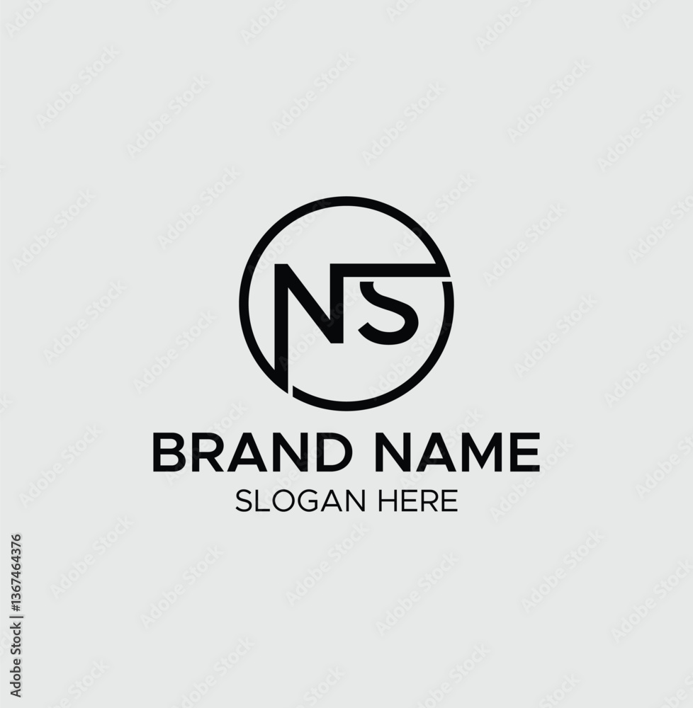 NS monogram logo with vector template design NS monogram logo with vector template design