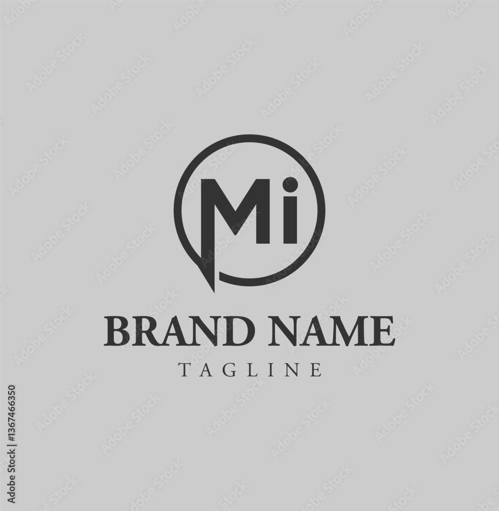 Letter MI monogram logo with vector template design Letter MI monogram logo with vector template design