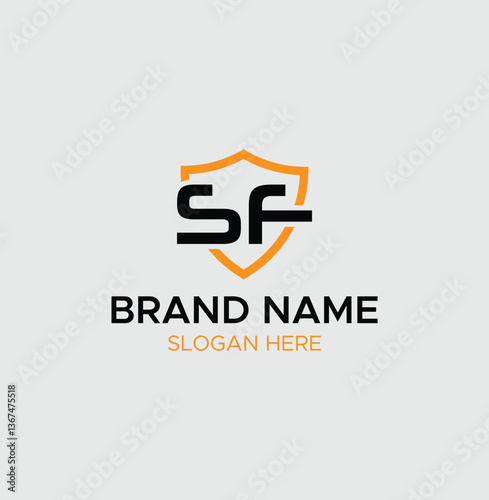 Free Download Letter SF monogram logo with Shield vector template design - GFXLoad