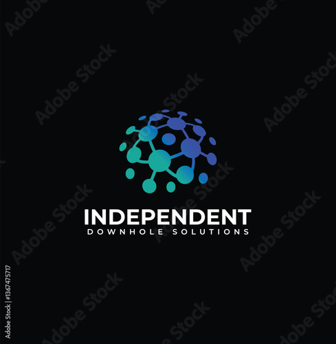 Modern Tech Logo – Abstract Molecule Network Design

