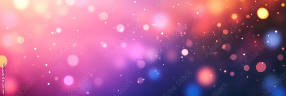 Fototapeta premium Abstract Bokeh Light Background with Sparkling Effect in Warm and Cool Tones