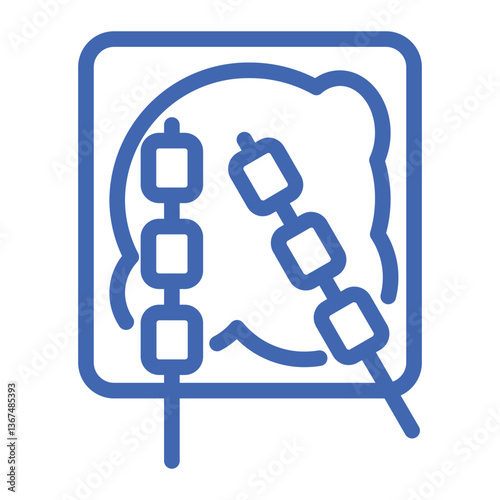cooked satay color icon