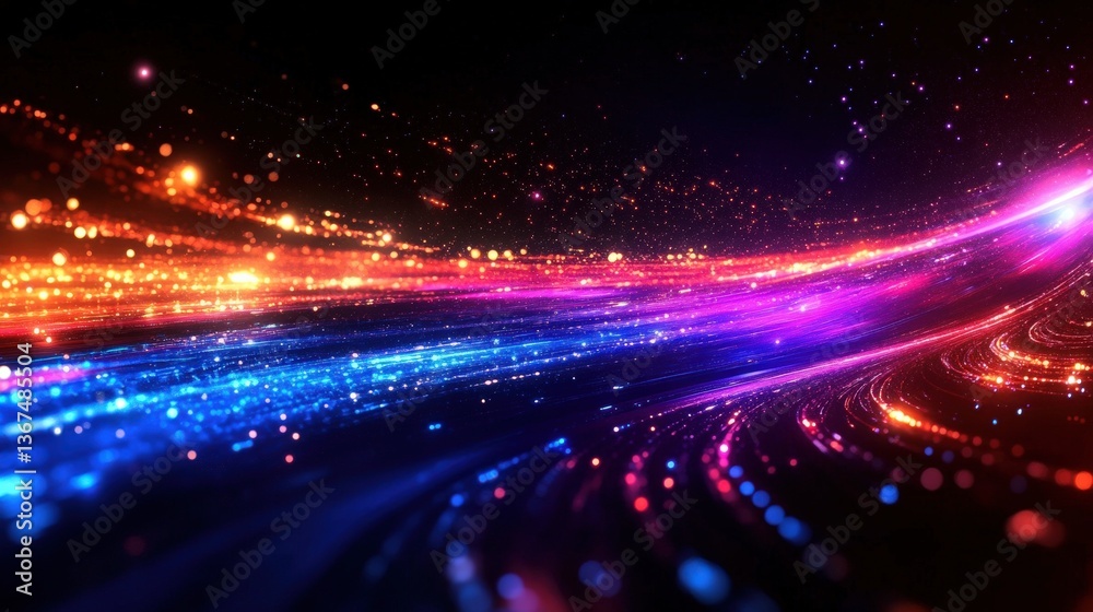 Obraz premium Abstract Colorful Energy Flow