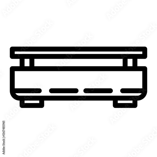 grill tool line icon