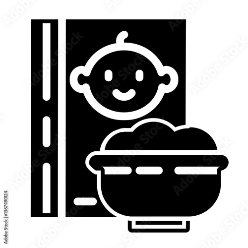 baby porridge glyph icon
