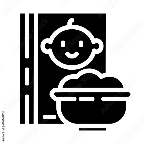 baby porridge solid icon