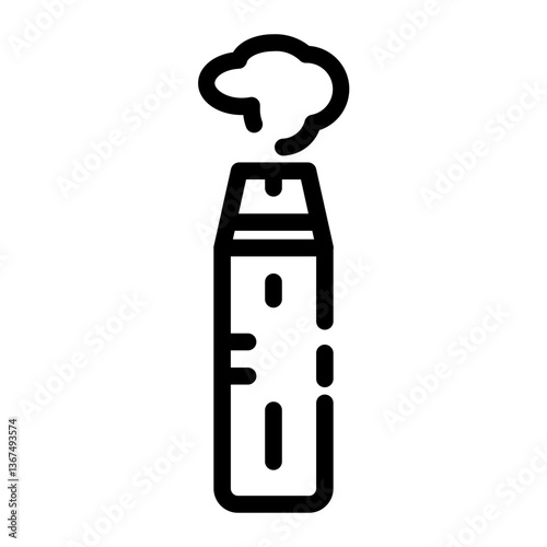 vape and smoke_3 cut line icon