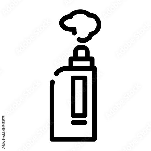vape smoke cut line icon