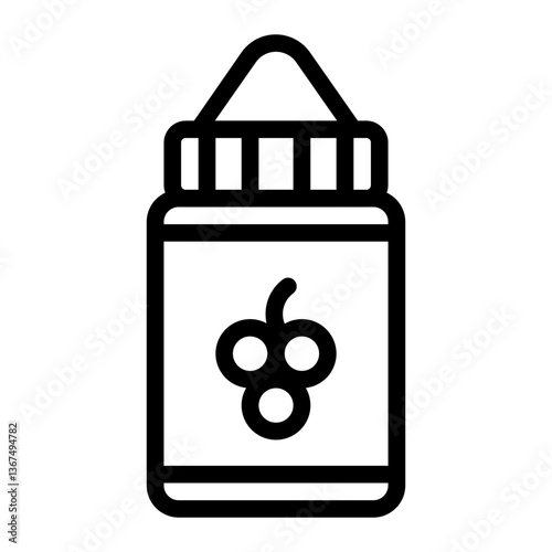 fruit flavored vape liquid_1 line icon
