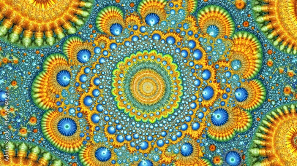 Colorful Fractal Pattern Design Colorful Fractal Pattern Design