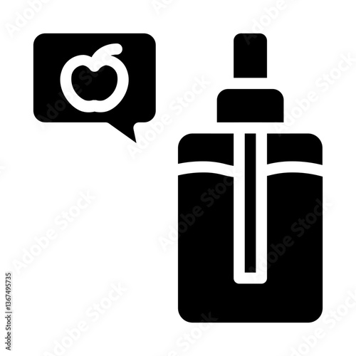 fruit flavored vape liquid solid icon