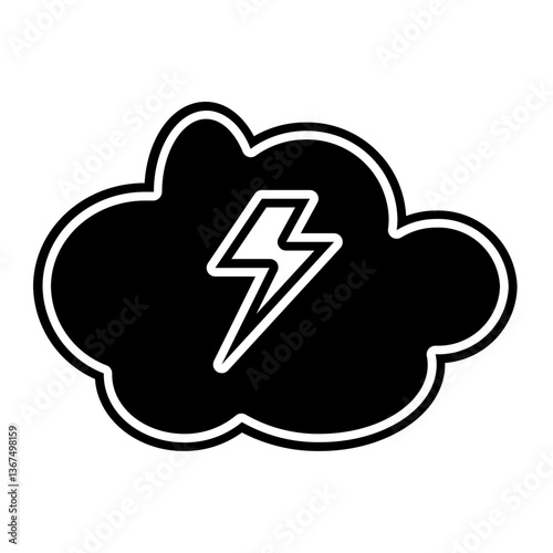 electric smoke glyph icon