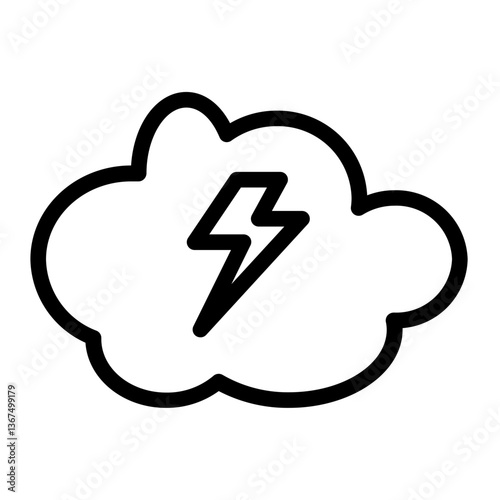 electric smoke line icon