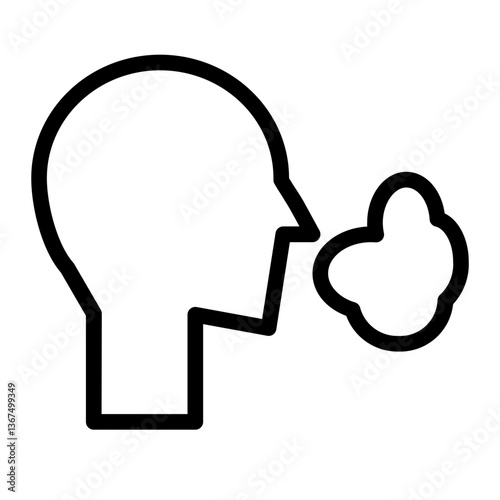 vape users line icon