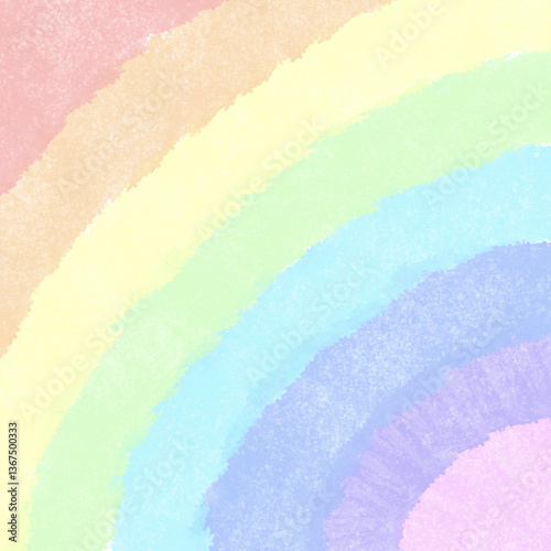 Rainbow with pastel color for background 