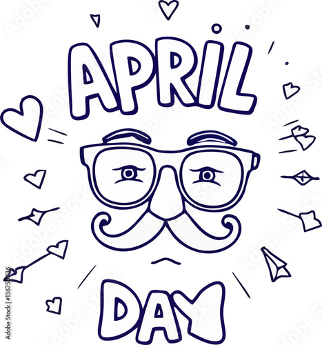 abstract illustration april plain funny day