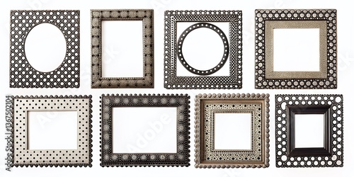 Dotted Frame Borders: Black Hand-Drawn Vector Frames for Design Projects