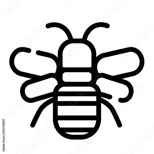 honey bee cut line icon