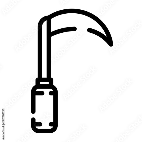 sickle cut line icon