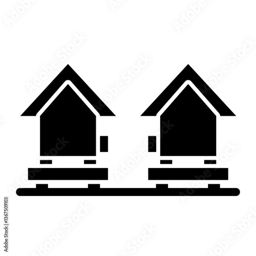 chicken coops glyph icon