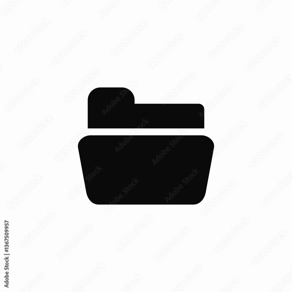 Open folder document icon vector sign Open folder document icon vector sign