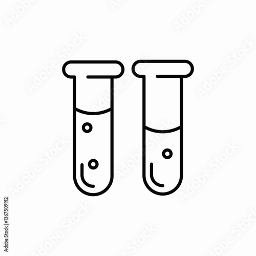 Laboratory test tubes icon vector sign