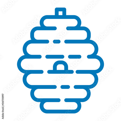 honey bee house color icon