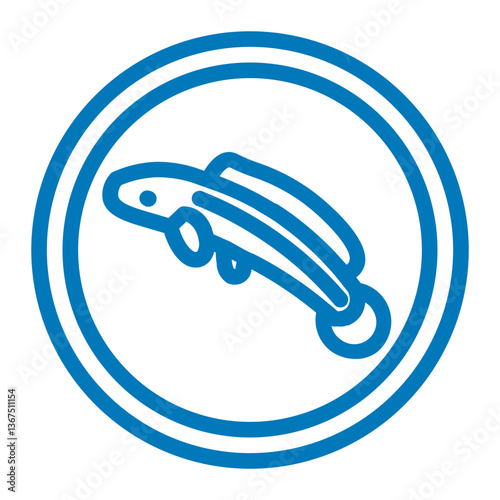 snakehead fish farm color icon