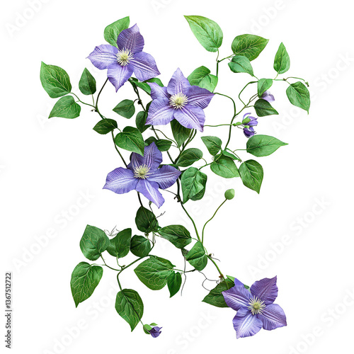 Canvas Print Graceful clematis vine png trailing clematis png climbing clematis vine png lush