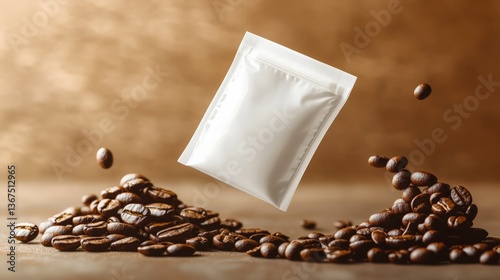 Freshly Roasted Coffee Beans and Sealed Packaging for Gourmet Coffee Consumption